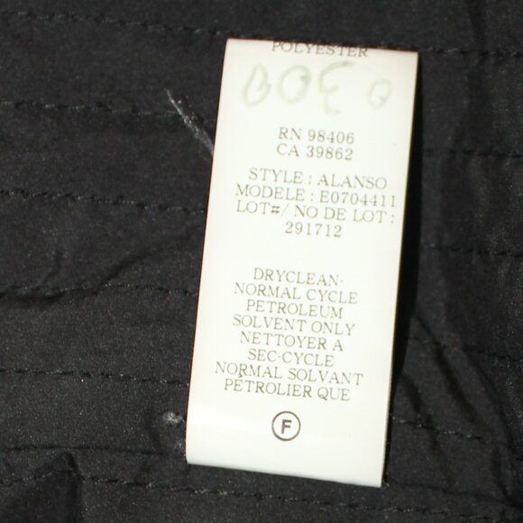 Theory Women's Black Makintosh Alanso Hooded Coat  - Size Large - Picture 7 of 8